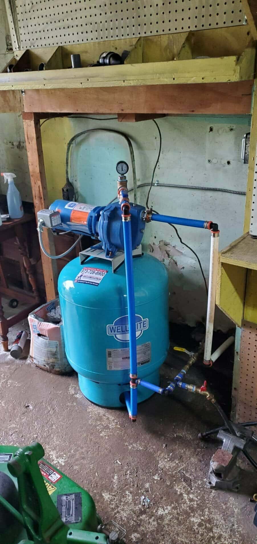 well tank after servicing