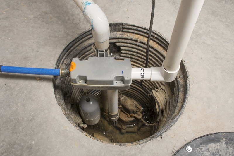 sump pump and pit in West Milford