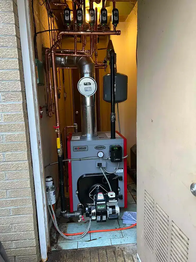 boiler after coil cleaning