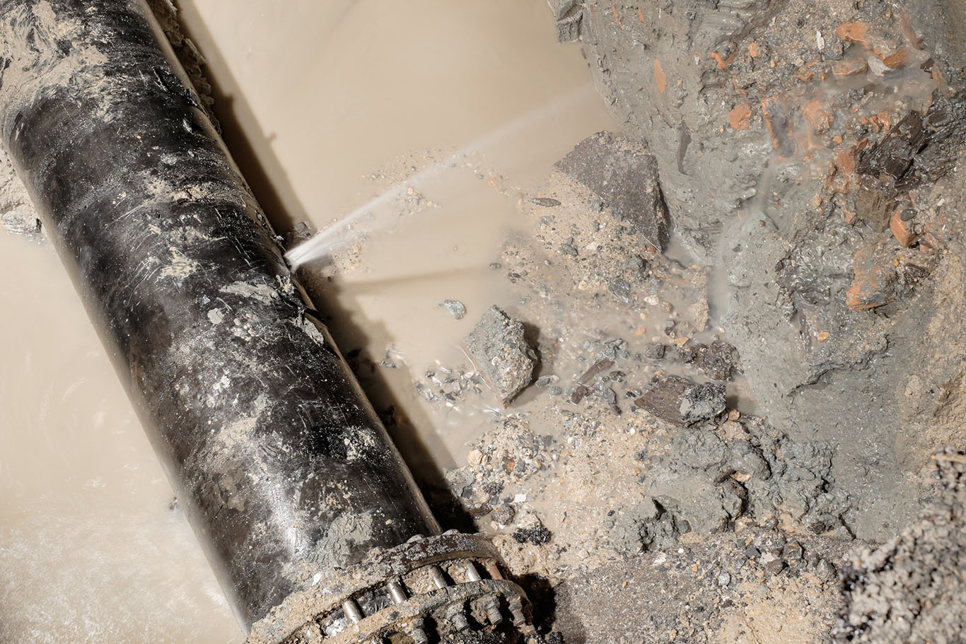 burst pipe in west milford