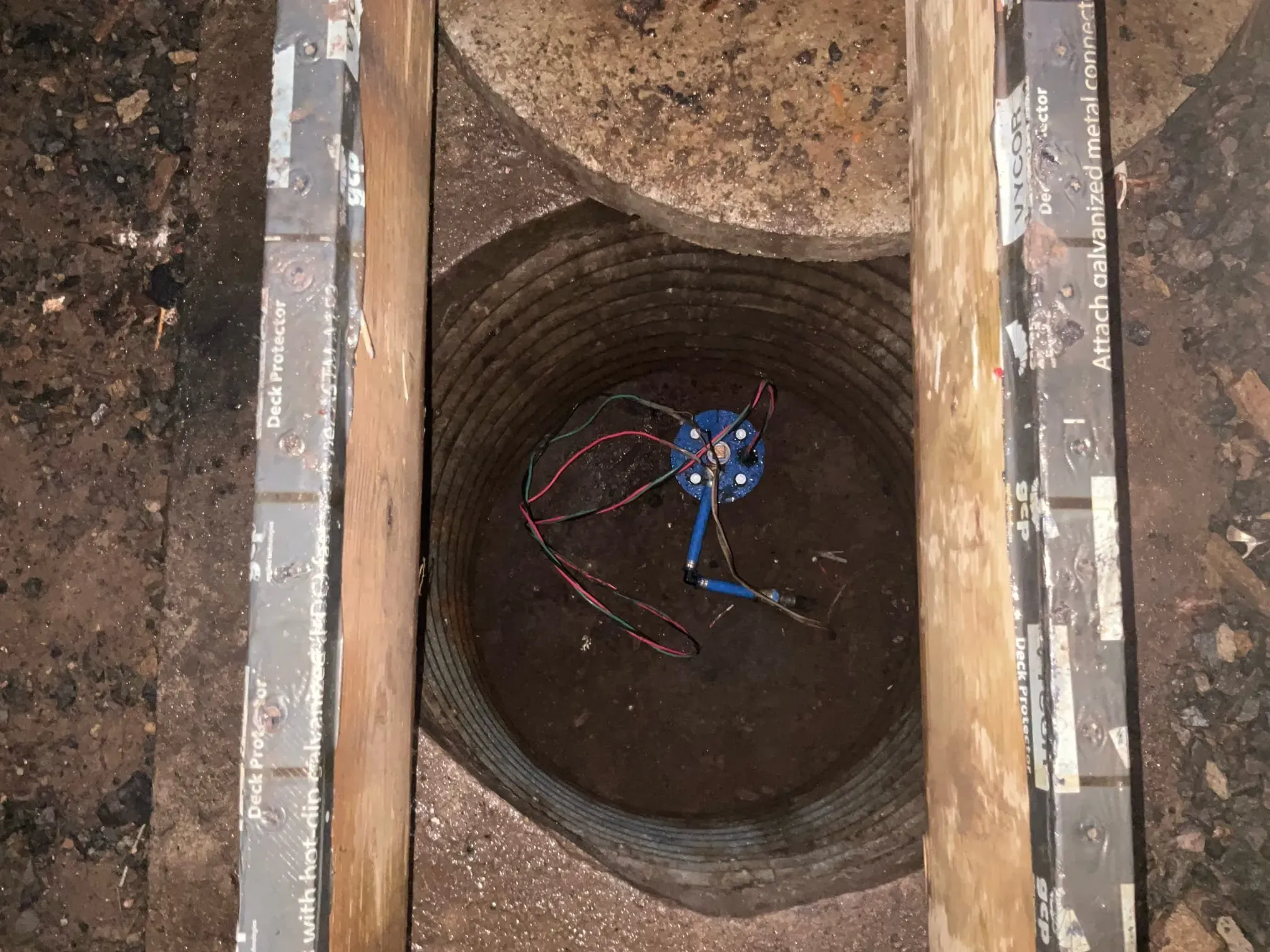 well pump installation in ground