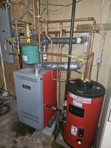 Finished Boiler installation with indirect in basement in West Milford, NJ