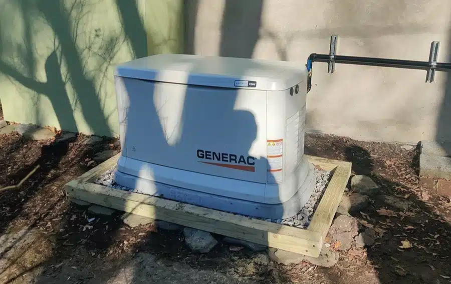 new generator installation by Mark Lindsay and Son team