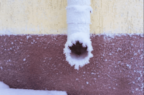 outdoor frozen pipe in west milford nj