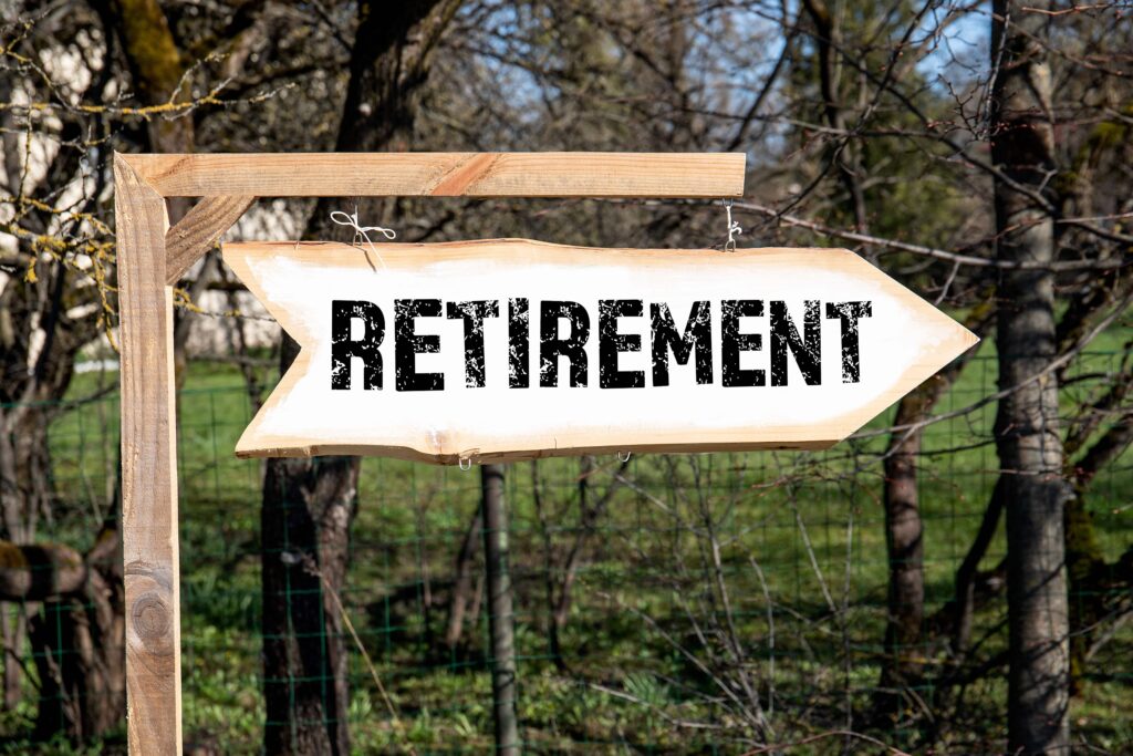 retirement sign